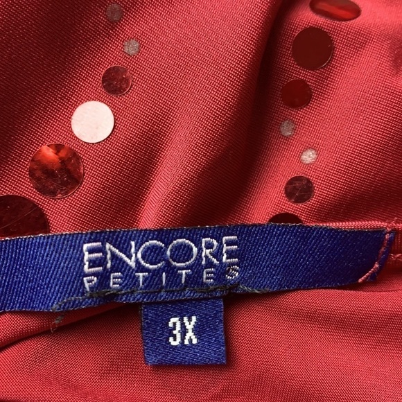 Encore Petite oversized hot red sleeveless top size 3X - Picture 7 of 9